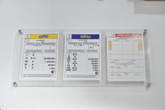 Αφισοθήκη τοίχου οριζόντια