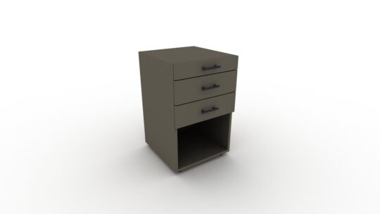 Συρταριέρα City 103B από μελαμίνη Soft Black