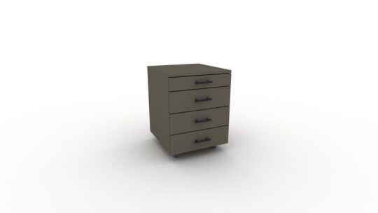 Συρταριέρα City 104B από μελαμίνη Soft Black